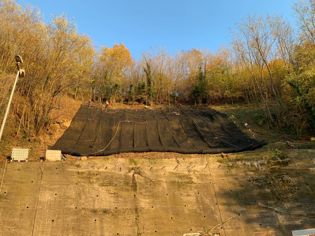 Vedano Olona - I lavori alla rotonda del Marone