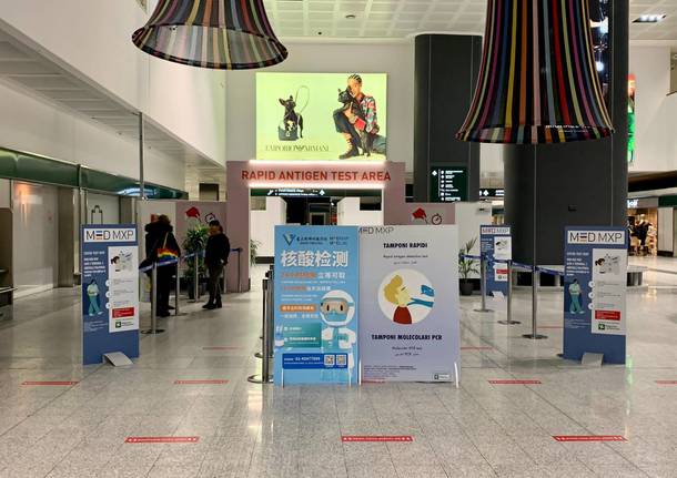 area tamponi covid malpensa per chi arriva dalla cina