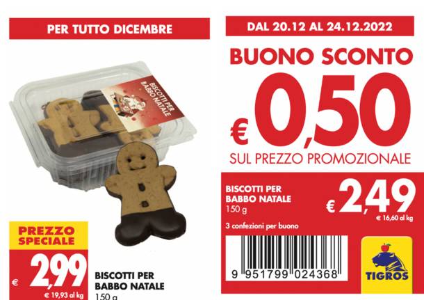 Calendario Avvento Tigros dal 19 al 24 dicembre