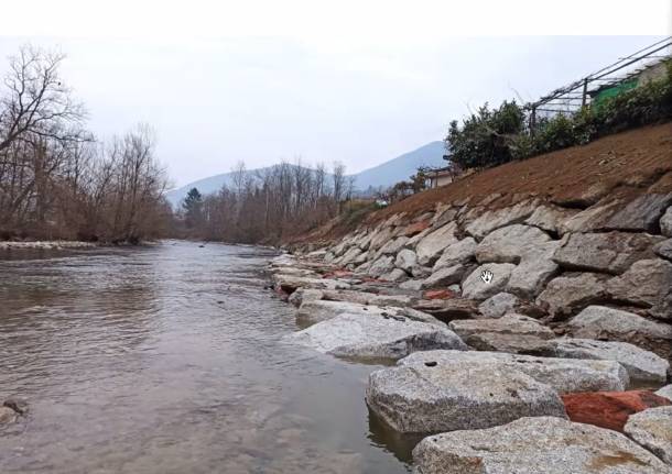 I lavori sul fiume Tresa a Cadegliano Viconago