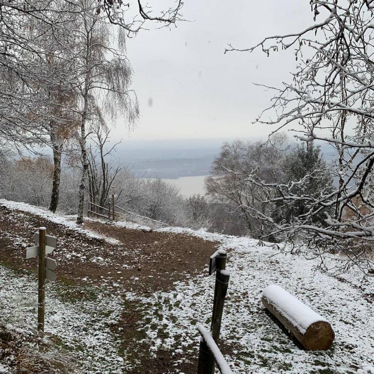 La prima neve al Parco del Campo dei Fiori 