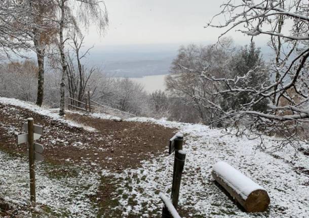 La prima neve al Parco del Campo dei Fiori 