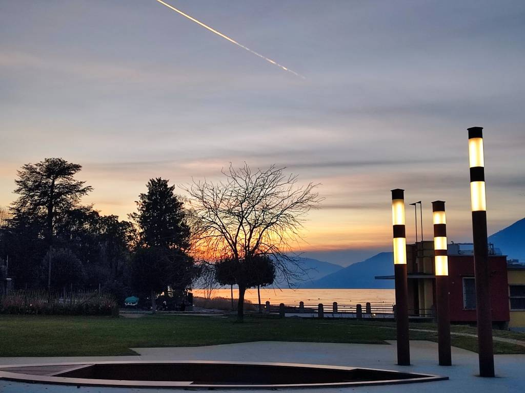 Le luci del tramonto a Germignaga 