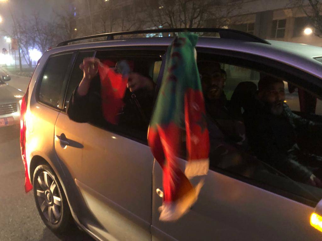 Marocchini in festa a Legnano per i Mondiali di  calcio