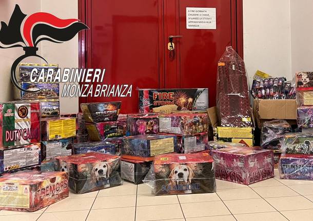 Raffica di sequestri di fuochi d’artificio in Brianza