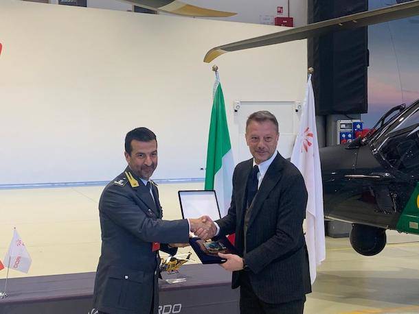 Alla sede Leonardo di Vergiate la consegna del primo Aw 169 Foc alla Guardia di Finanza