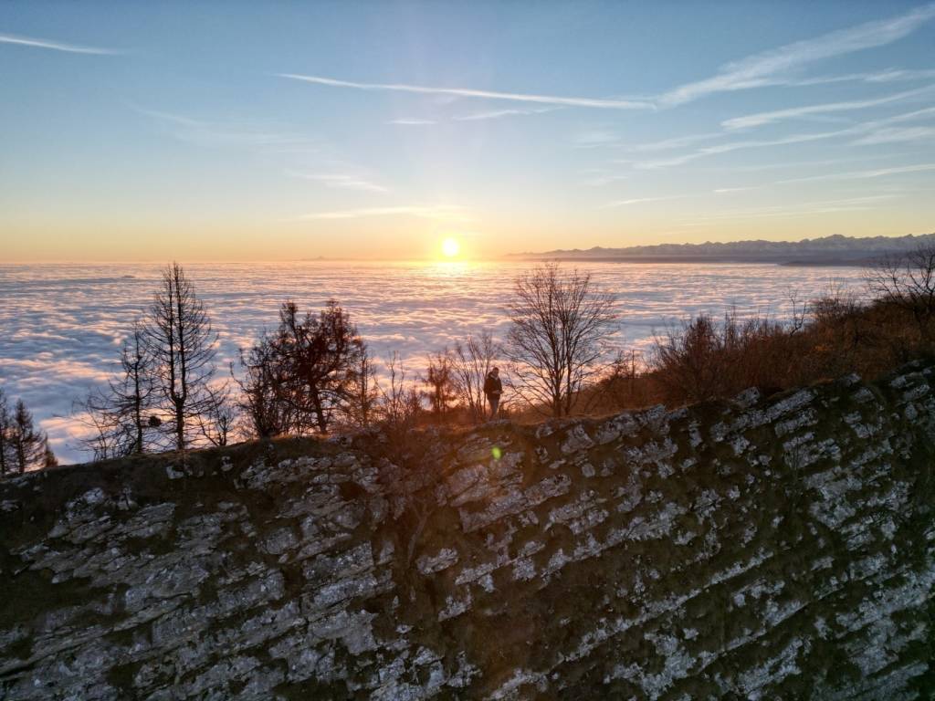 Tramonto sopra le nuvole - Punta di mezzo