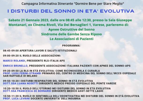 I disturbi del sonno in età evolutiva