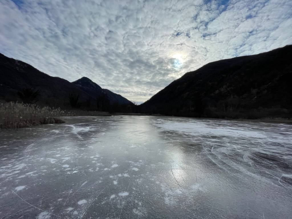 Temperature giù, e la torbiera di Ganna ghiaccia