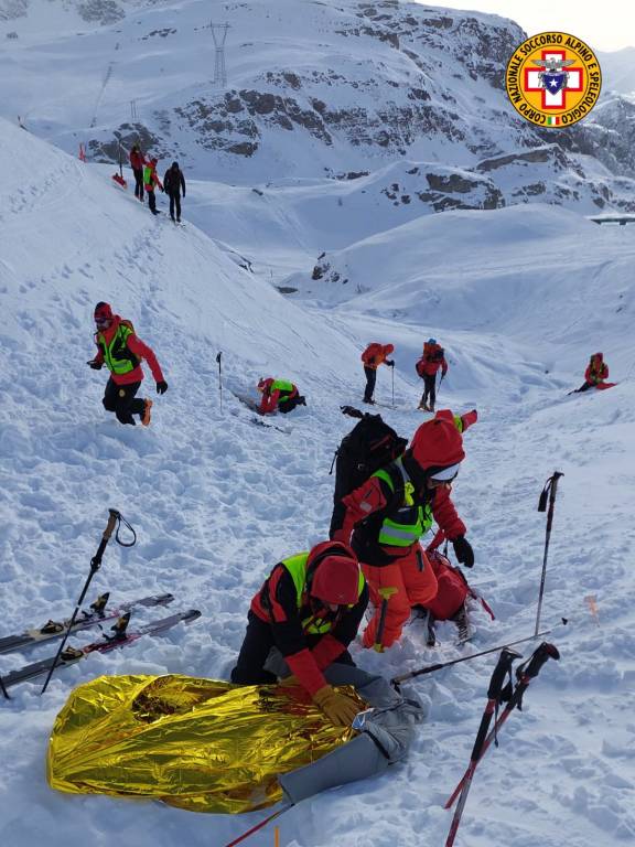 Esercitazione in Val Formazza per il Soccorso Alpino