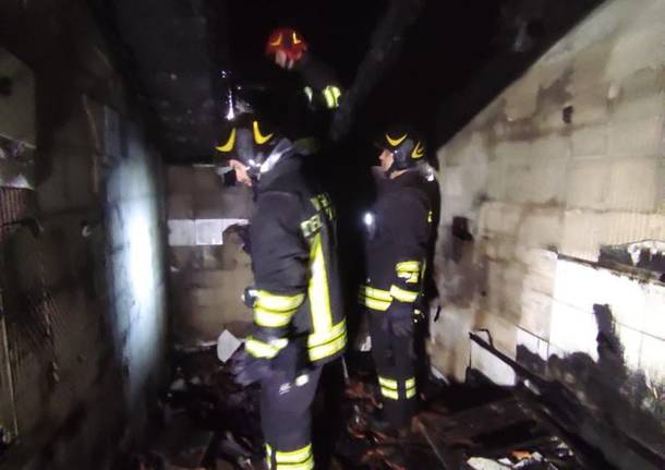 Incendio abitazione a Castelletto Ticino