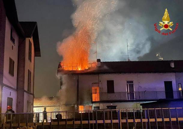 Incendio abitazione a Gornate Olona