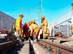 Posato l'ultimo pezzo del nuovo binario della Ferrovia Monte Generoso