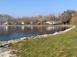 Lago di Varese in secca