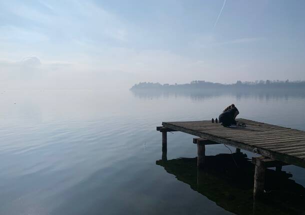 Lago di Varese in secca