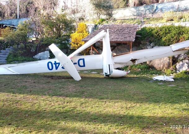 L’aliante precipitato a Casciago vicino a Varese