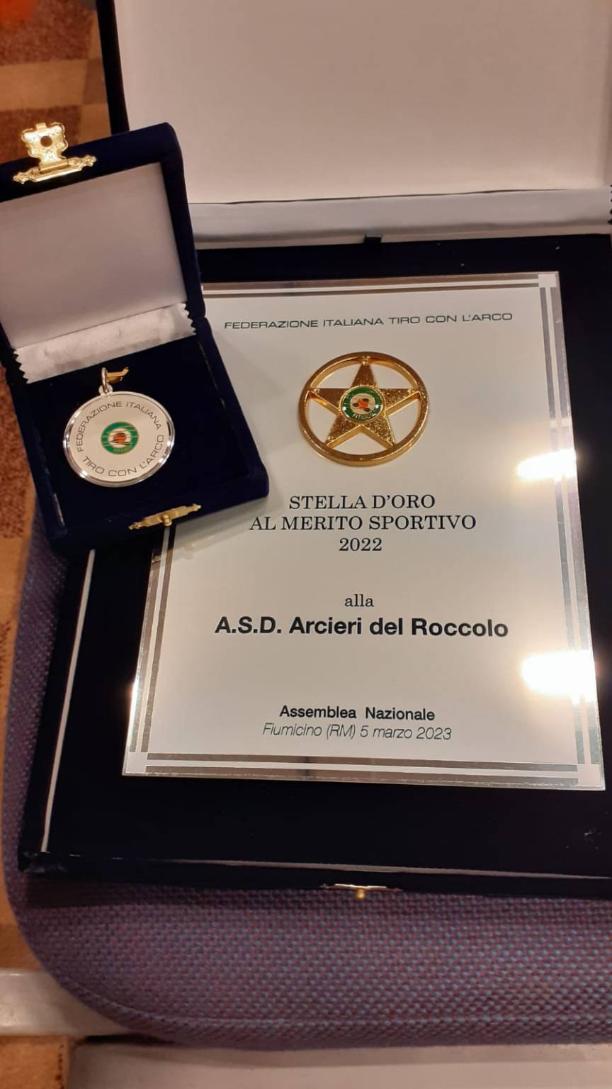 Arcieri del Roccolo, premiati con la Stella d'oro al Merito Sportivo 2022