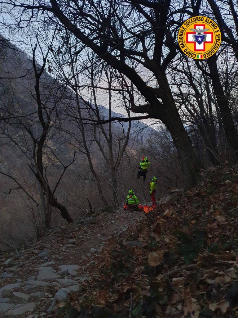 Il soccorso dell\'escursionista varesina ferita nelle montagne del Lecchese