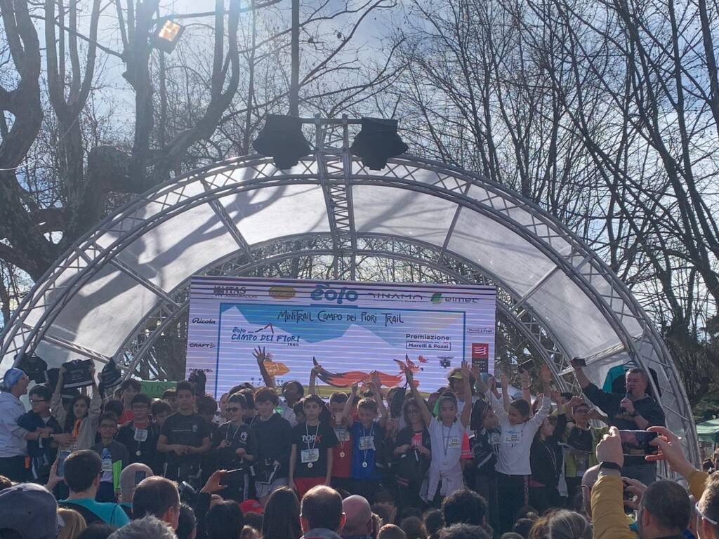 Il "mini trail" per i bambini a Gavirate