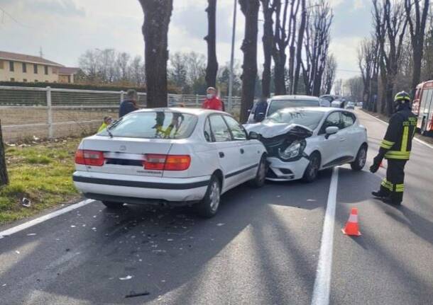 Incidente sulla Sp13 sul confine tra Legnano e Busto Arsizio