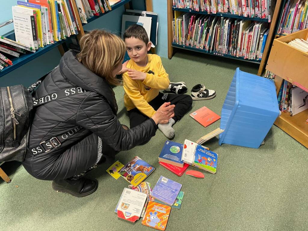 Merenda biblioteca con progetto fantasia