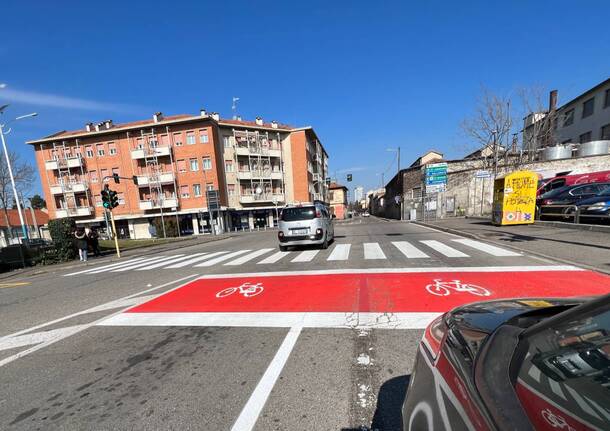 pista ciclabile busto arsizio corso magenta