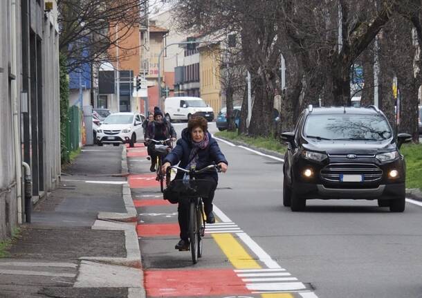 pista ciclabile viale magenta busto arsizio