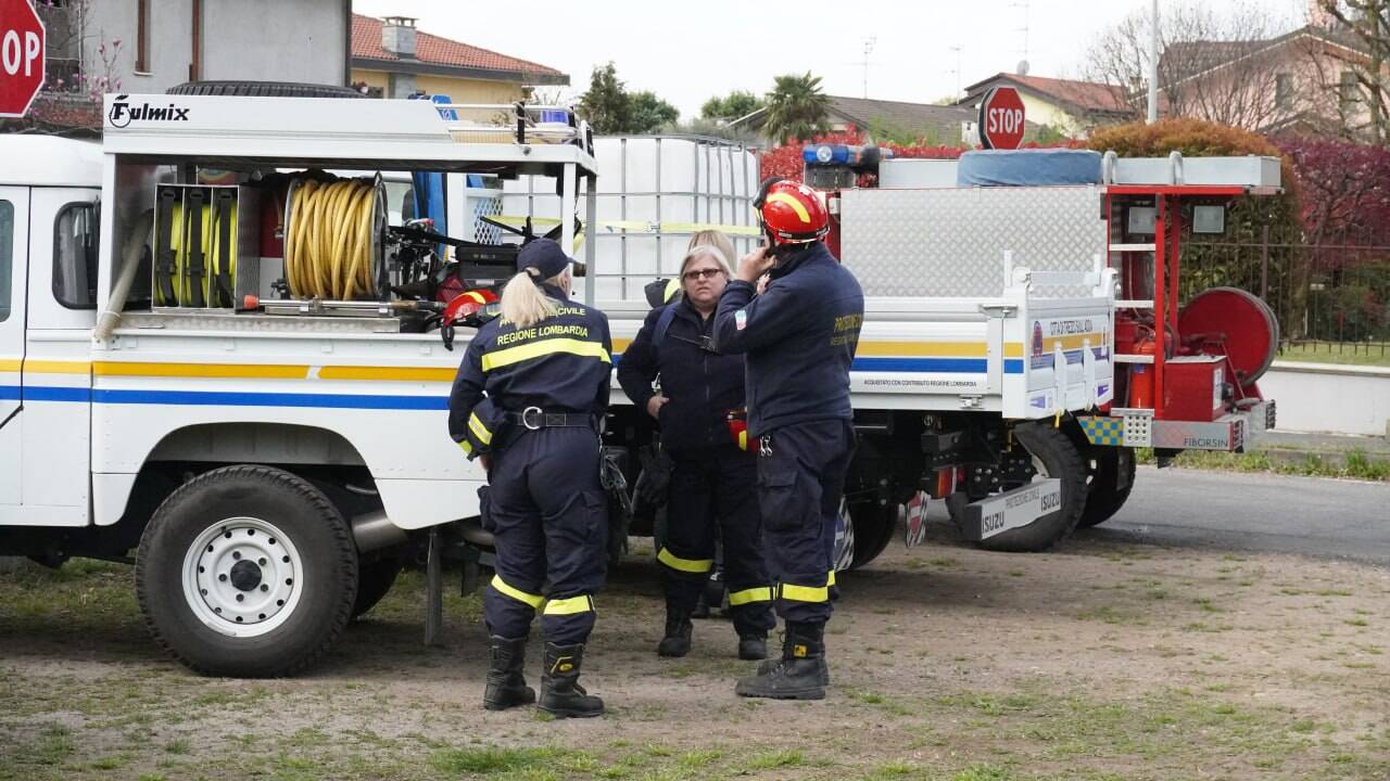 Addestramento antincendio boschivo al Parco del Roccolo a Busto Garolfo per la Protezione Civile