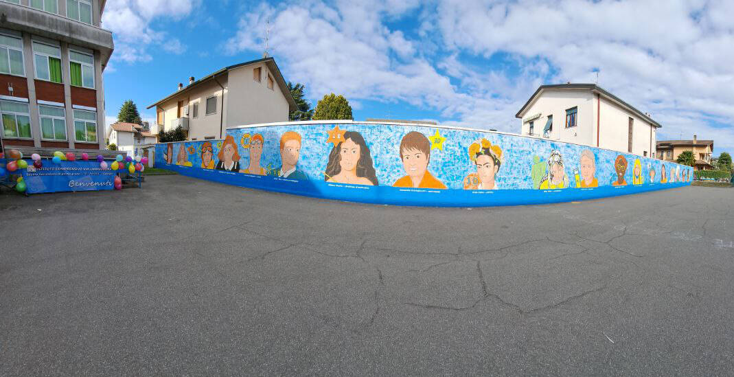 “Avventurieri in città”, inaugurato il murales alla scuola Fermi di Lainate