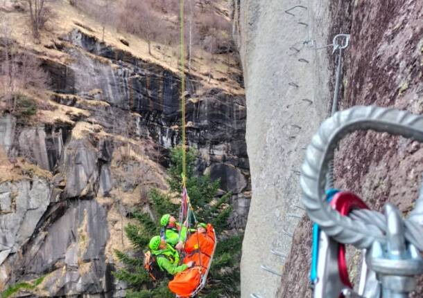 L’esercitazione del Soccorso Alpino della Valdossola