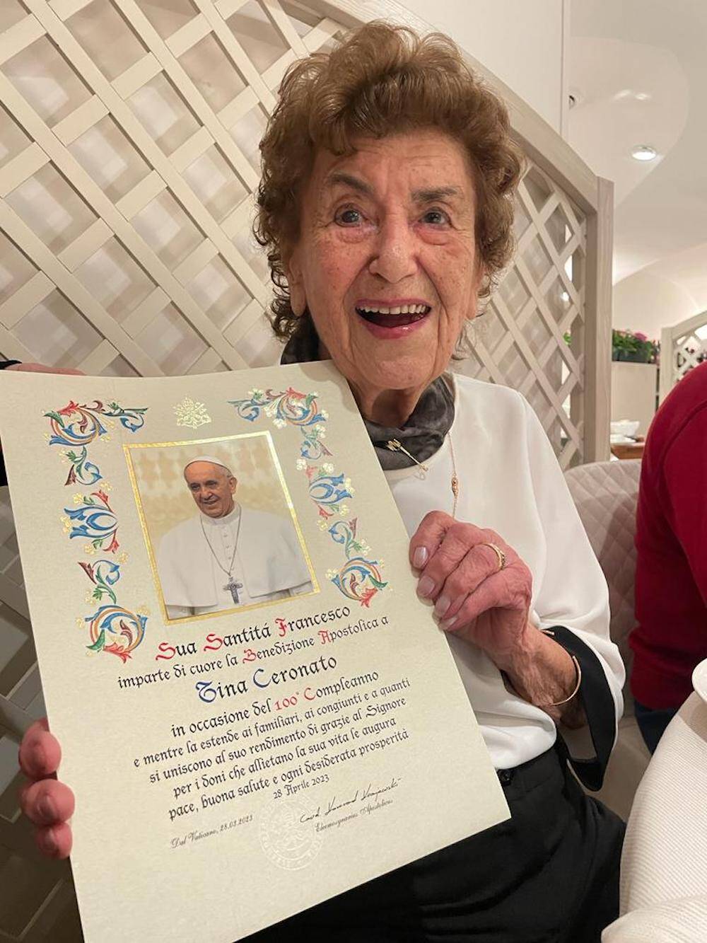 I 100 anni della malnatese Tina Ceronato