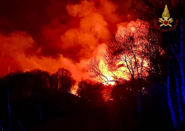 Incendio di Pasqua a Gignese