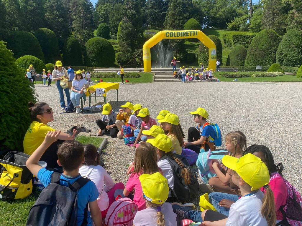 Coldiretti e bambini ai giardini estensi
