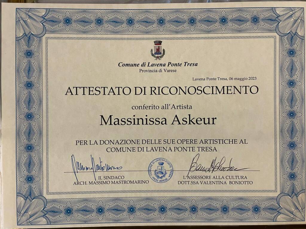 Inaugurazione mostra Massinissa Askeur