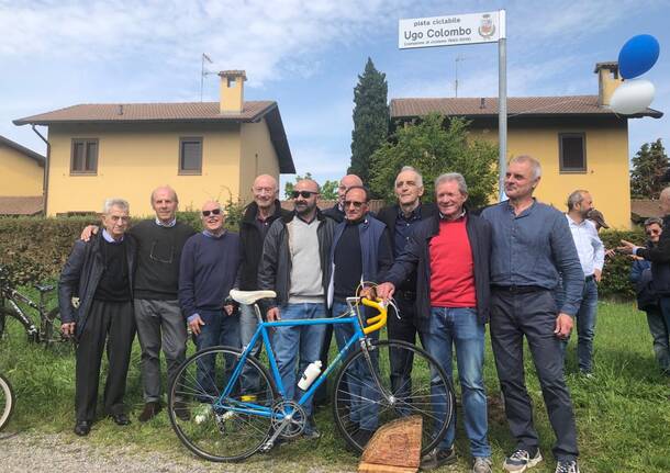 Inaugurazione piste ciclabili al campione Ugo Colombo