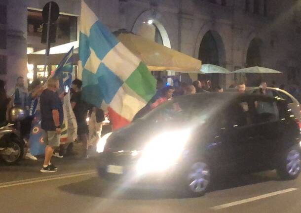 Anche a Legnano tifosi in piazza per lo scudetto del Napoli