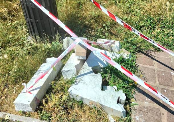 fontanella vandalizzata a nerviano