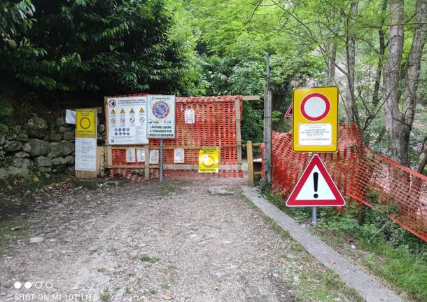 Lavori alle cascate di Cittiglio