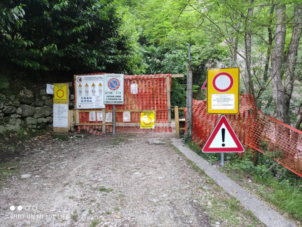 Lavori alle cascate di Cittiglio 