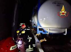 Treno merci deragliato a Laveno Mombello