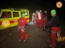 Il soccorso della speleologa in provincia di Bergamo