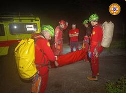 Il soccorso della speleologa in provincia di Bergamo