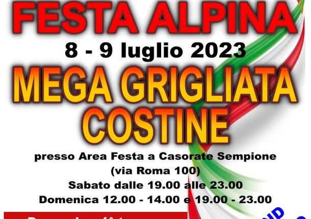 Mega grigliata, a Casorate arrivano le costine degli alpini