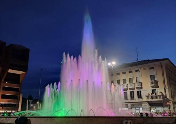 Lo spettacolo di luci e musica a Gallarate