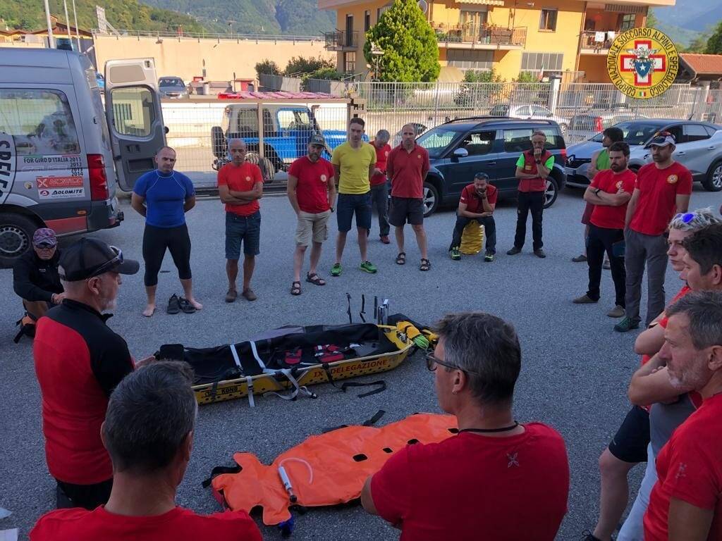 La grande esercitazione in forra del Soccorso Alpino