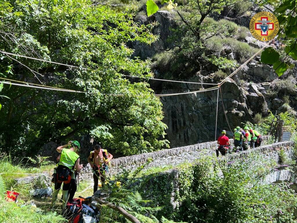 La grande esercitazione in forra del Soccorso Alpino