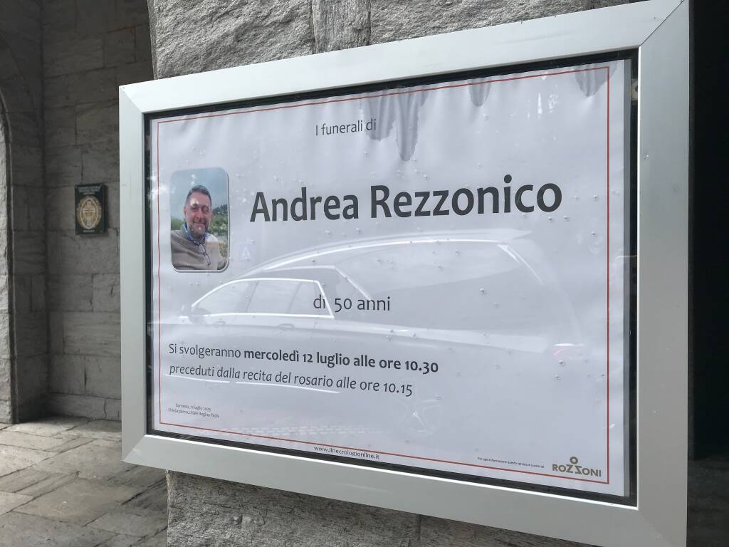 I funerali di Andrea Rezzonico, ex consigliere comunale di Saronno