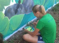 Il murales del parco di via Vecellio a Villa Cortese