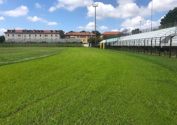 Il terreno dello stadio "Mari" a Legnano