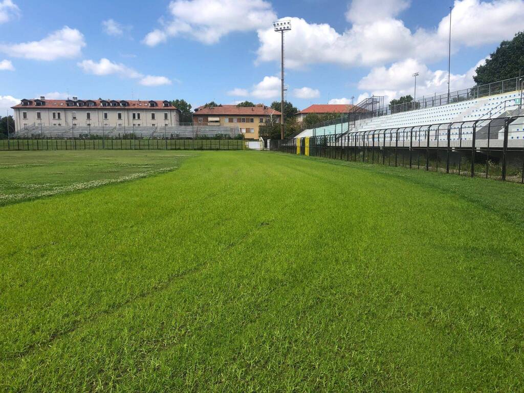 Il terreno dello stadio "Mari" a Legnano